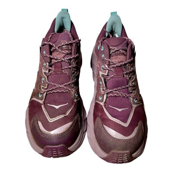 Hoka One One Anacapa Low GTX Grape Wine Waterproof Running Sneakers Women’s 7.5B - Picture 2 of 6